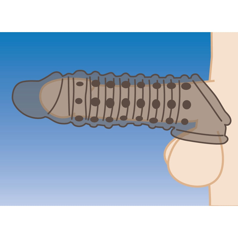 1.5 Inch Penis Enhancer Sleeve - Smoke - Penis Extension & Sleeves