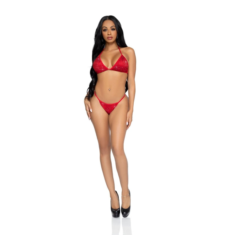 2 Pc Phoenix Bikini Set - Red- Large - Lingerie & Sexy Apparel