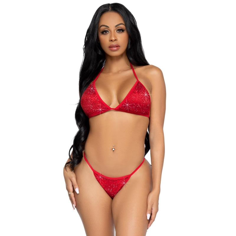 2 Pc Phoenix Bikini Set - Red- Large - Lingerie & Sexy Apparel