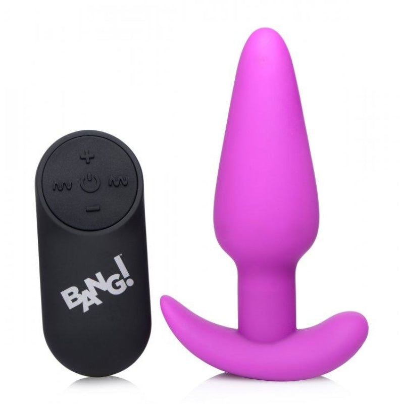 21x Silicone Butt Plug With Remote - Purple - Anal Toys & Stimulators