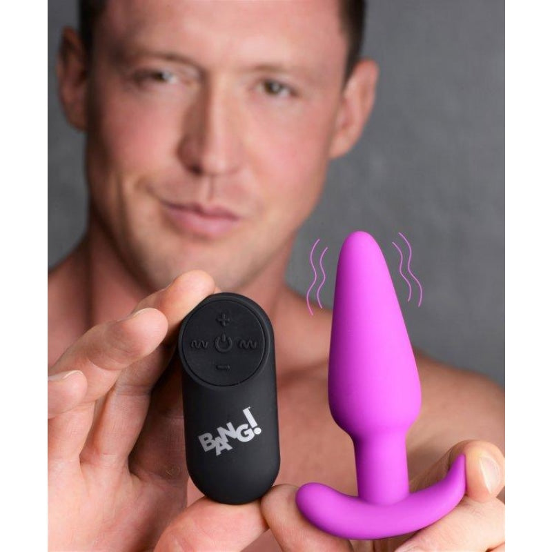 21x Silicone Butt Plug With Remote - Purple - Anal Toys & Stimulators