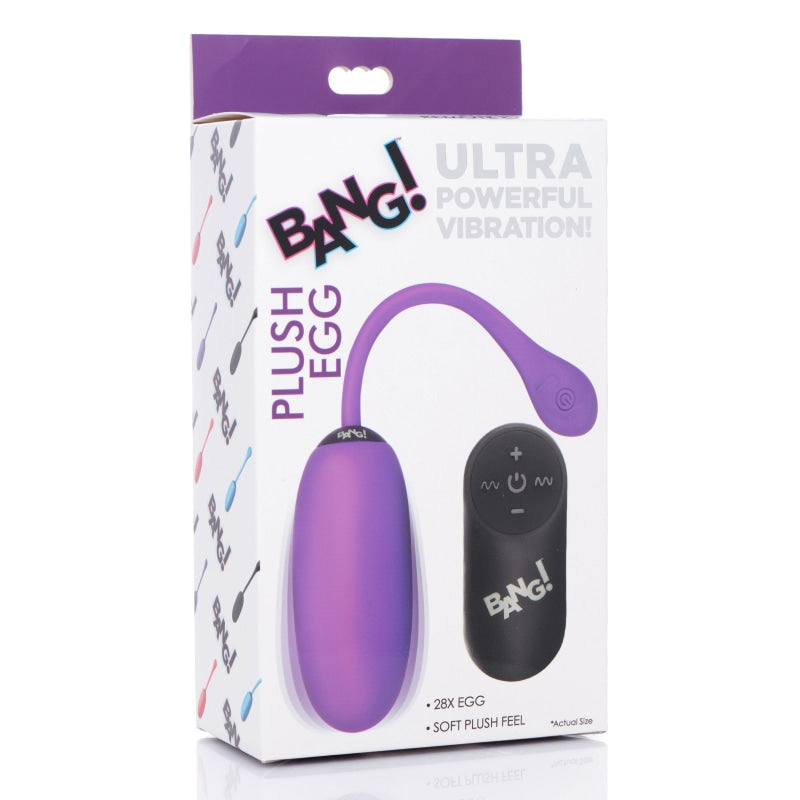28x Plush Egg and Remote - Purple - Vibrators