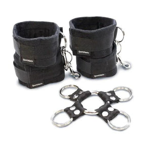 5 Piece Hog Tie and Cuff Set - Black - MyPleasure