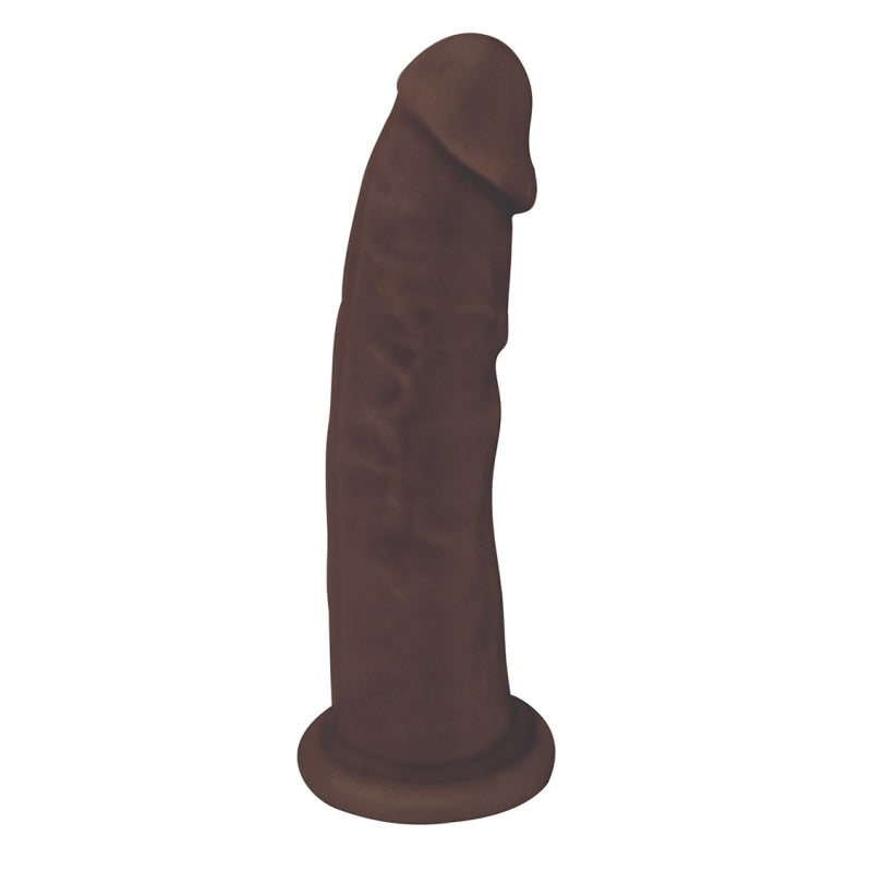 7 Inch Fleshstixxx Silicone Dildo W/o Balls - Chocolate - Dildos & Dongs