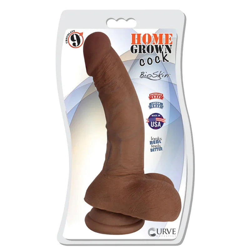 9" Home Grown Cock - Chocolate - MyPleasure