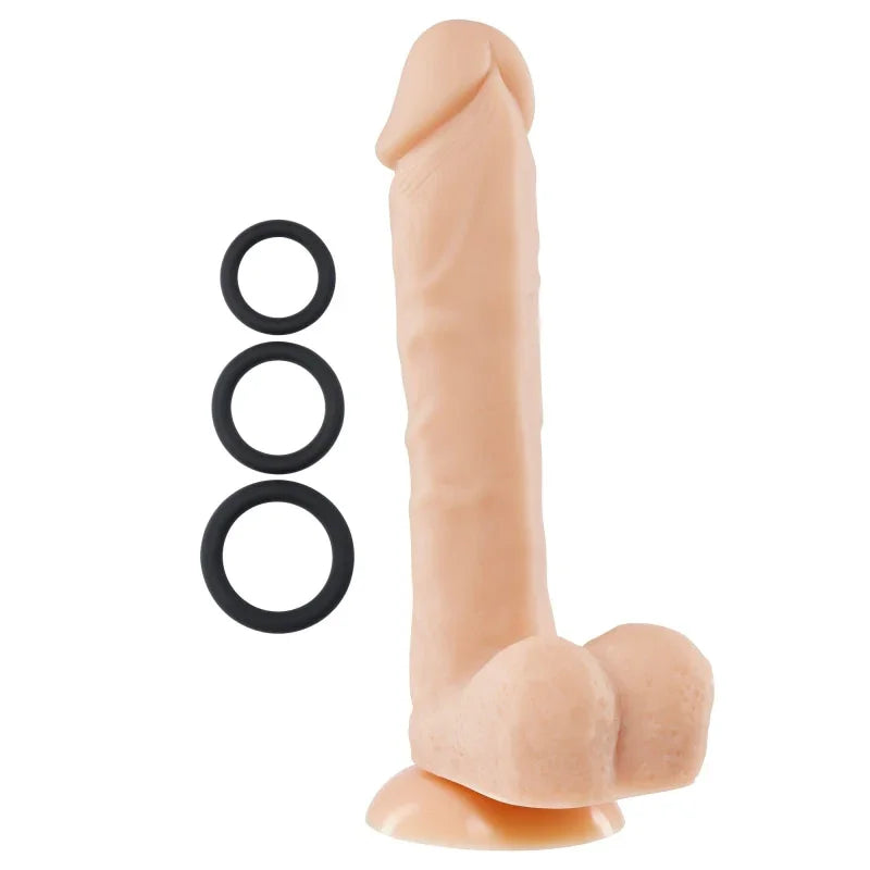 9" Silicone Pro Odorless Dong - Flesh - MyPleasure