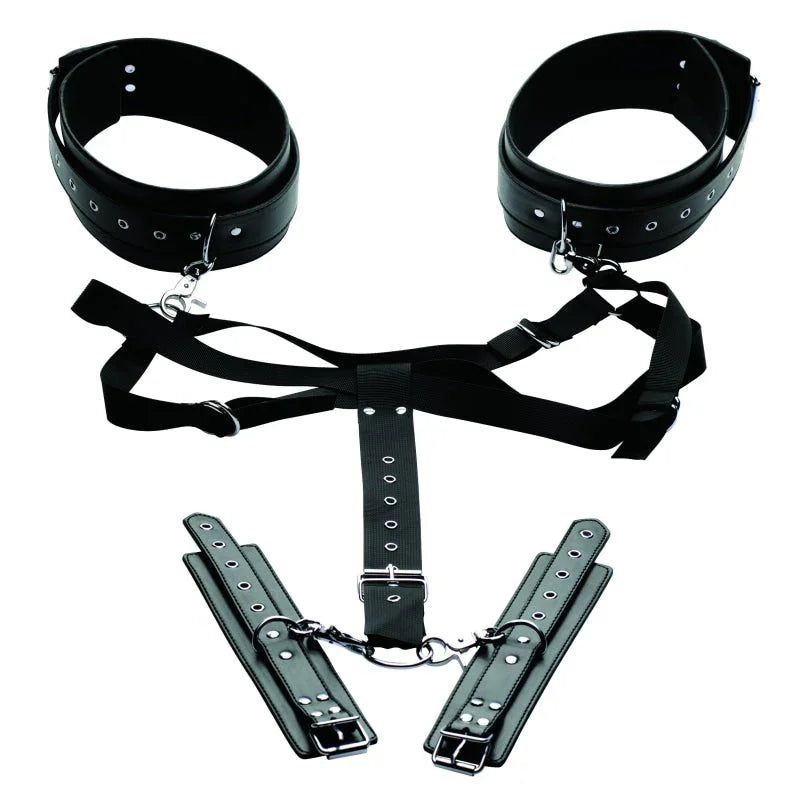 Acquire Easy Access Thigh Harness With Wrist Cuffs - MyPleasure