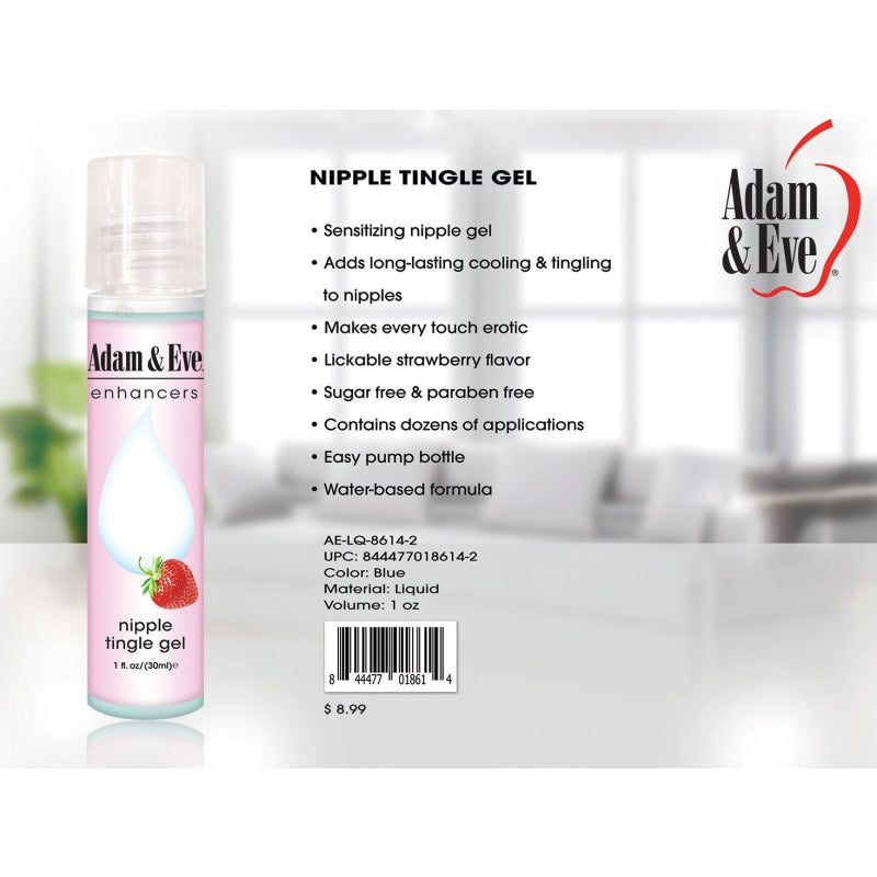Adam and Eve Enhancer - Nipple Tingle Gel - 1 Oz / (30ml) - Lubricants Creams & Glides