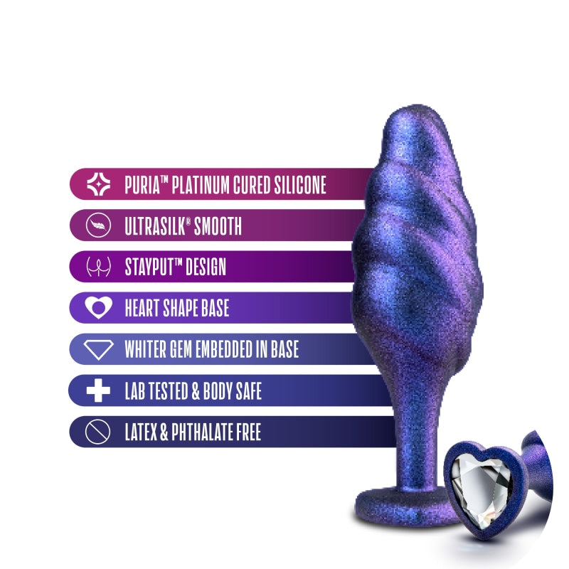 Anal Adventures Matrix - Bumped Bling Plug -  Sapphire