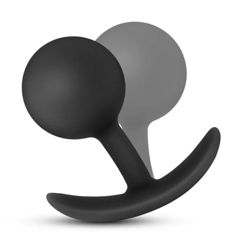 Anal Adventures - Platinum - Silicone Vibra Plug - Black - MyPleasure