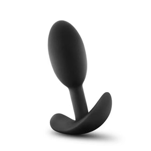 Anal Adventures - Platinum - Silicone Vibra Slim Plug - Small - Black - MyPleasure