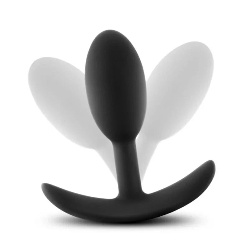 Anal Adventures - Platinum - Silicone Vibra Slim Plug - Small - Black - MyPleasure