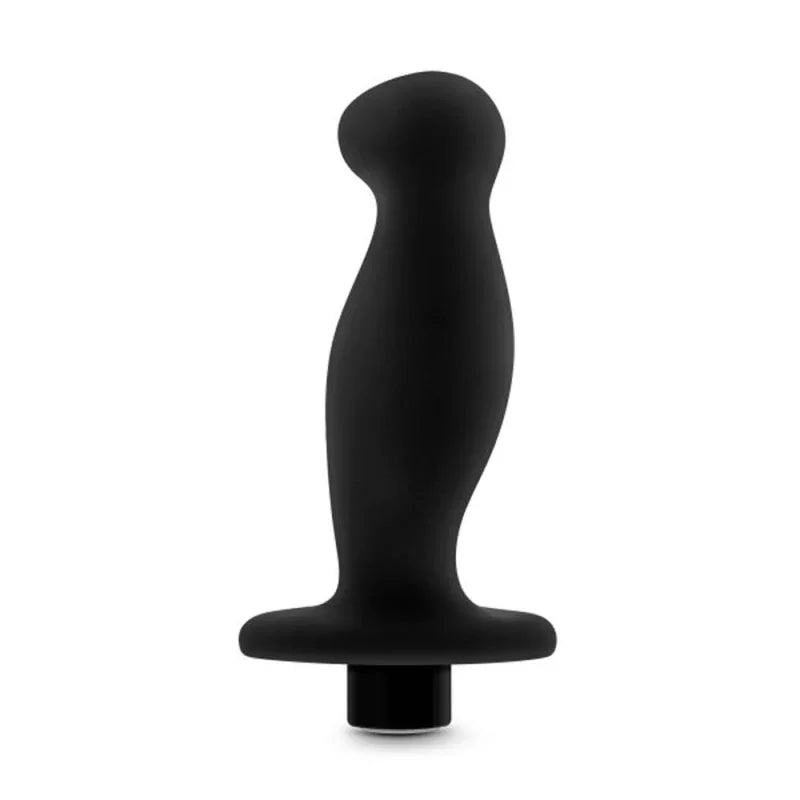 Anal Adventures - Platinum - Silicone Vibrating Prostate Massager 02 -Black - MyPleasure