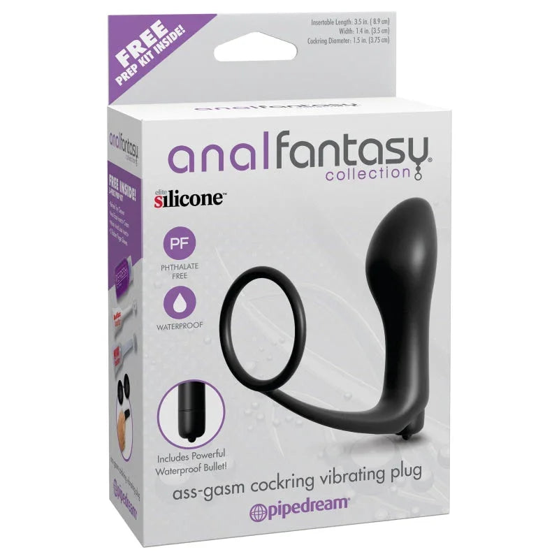 Anal Fantasy Collection Ass Gasm Cockring Cockring Vibrating Plug - MyPleasure