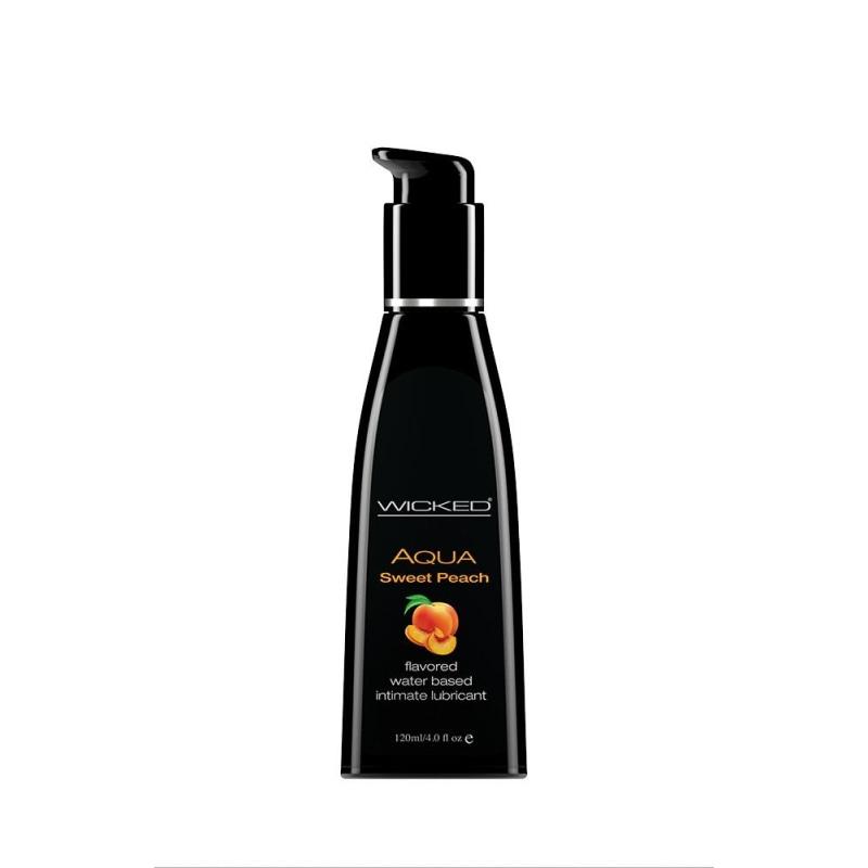 Aqua Sweet Peach Flavored Water Based Lubricant -  4 Oz. / 120 ml WS-90384