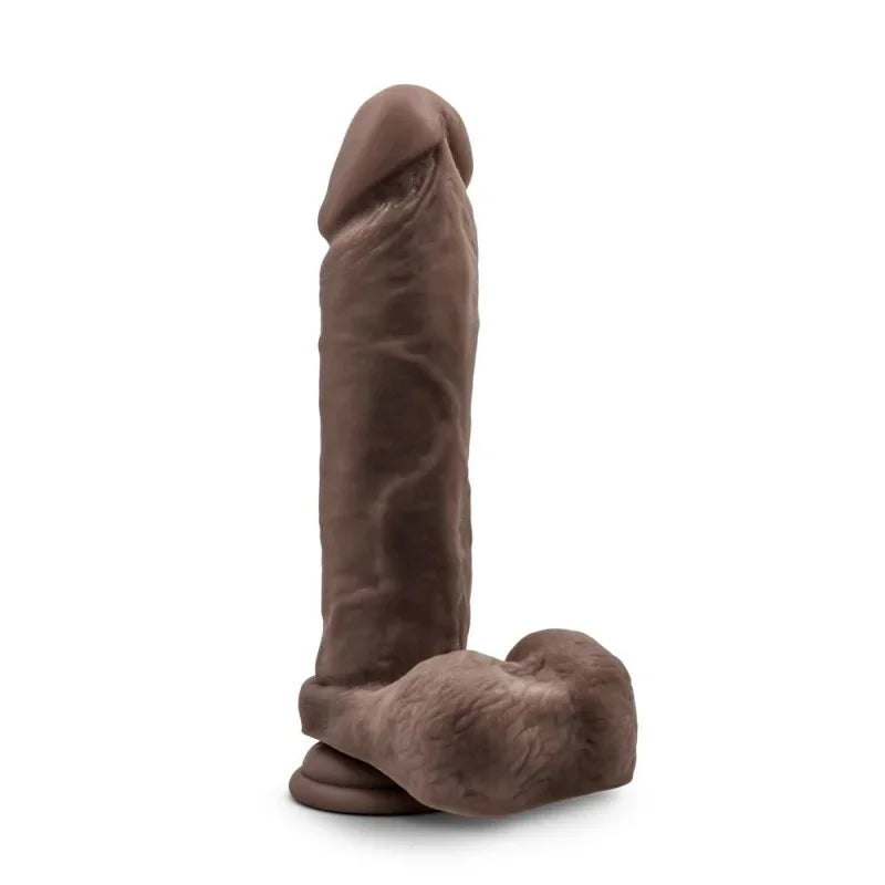 Au Natural - 9.5 Inch Dildo With Suction Cup - Chocolate - MyPleasure