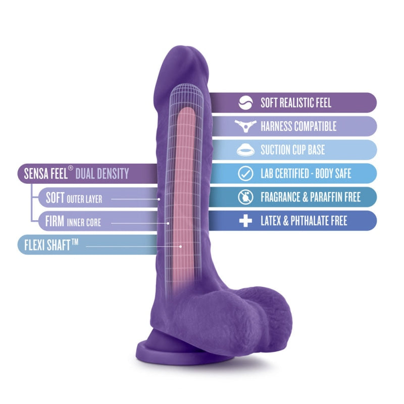 Au Natural - Bold - Thrill - 8.5 Inch Dildo -  Purple