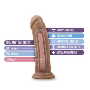 Au Naturel - 8 Inch Dildo With Suction Cup - Mocha - MyPleasure