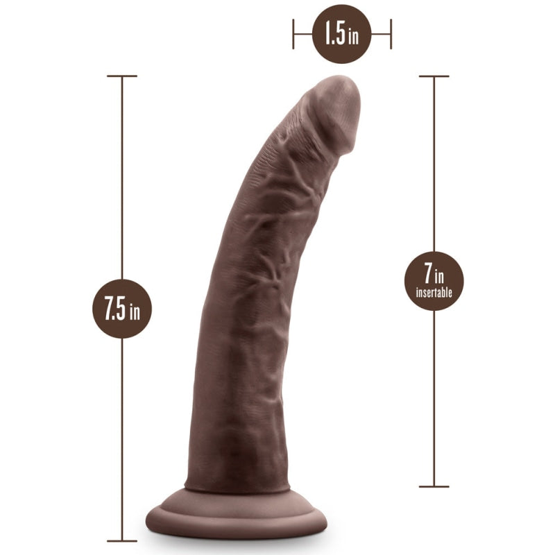 Au Naturel - Jack - 7 Inch Dildo - Chocolate