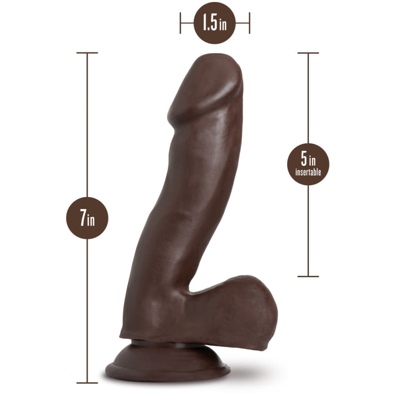 Au Naturel - Troy - 6 Inch Dildo - Chocolate