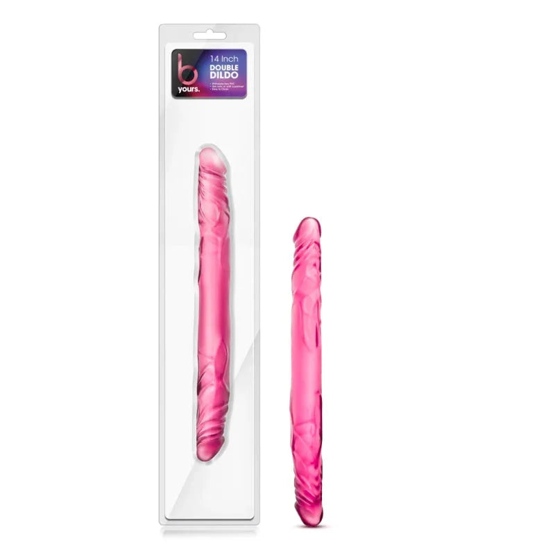 B Yours 14" Double Dildo - Pink - MyPleasure
