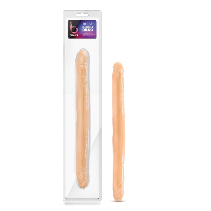 B Yours 16" Double Dildo - Beige