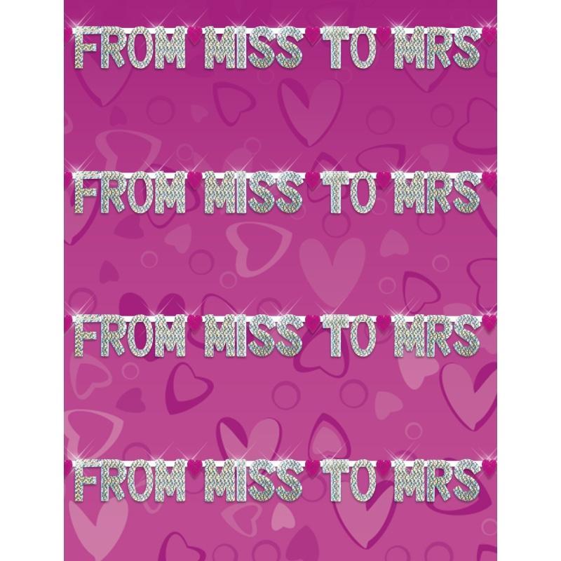 Bachelorette Party Favors - From Miss to Mrs. Banner PD6012-11