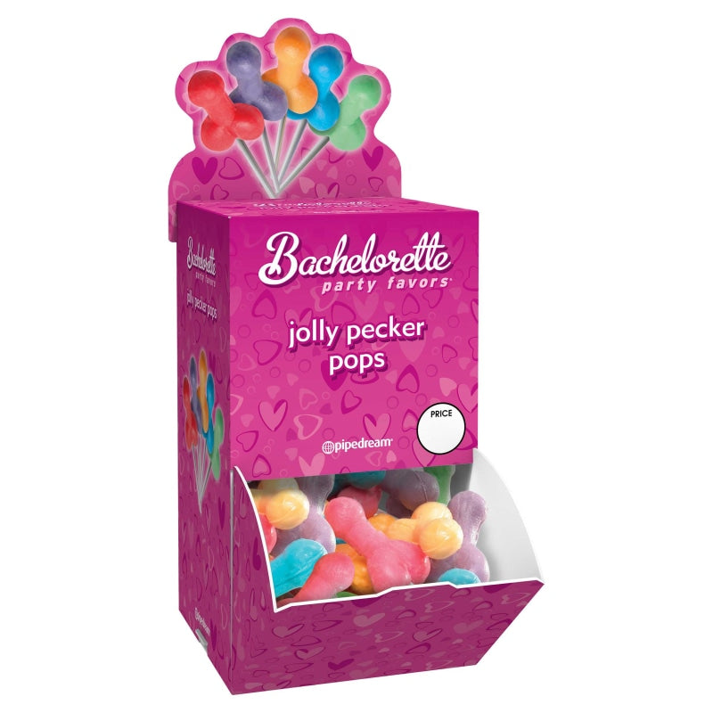 Bachelorette Party Favors - Jolly Pecker Pops - 50 Piece Fishbowl