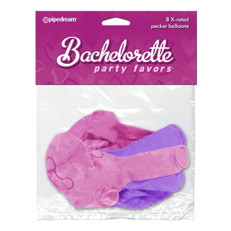 Bachelorette Party Favors - X-Rated Pecker Balloons - Pink and Purple PD6126-00