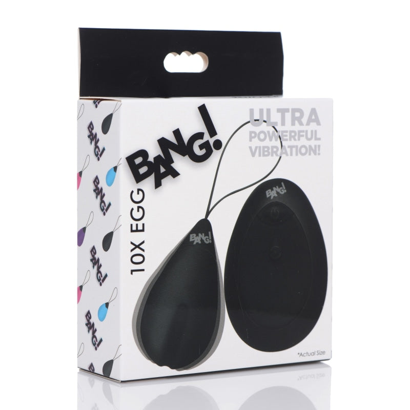 Bang - 10x Silicone Vibrating Egg - Black - Eggs & Bullets