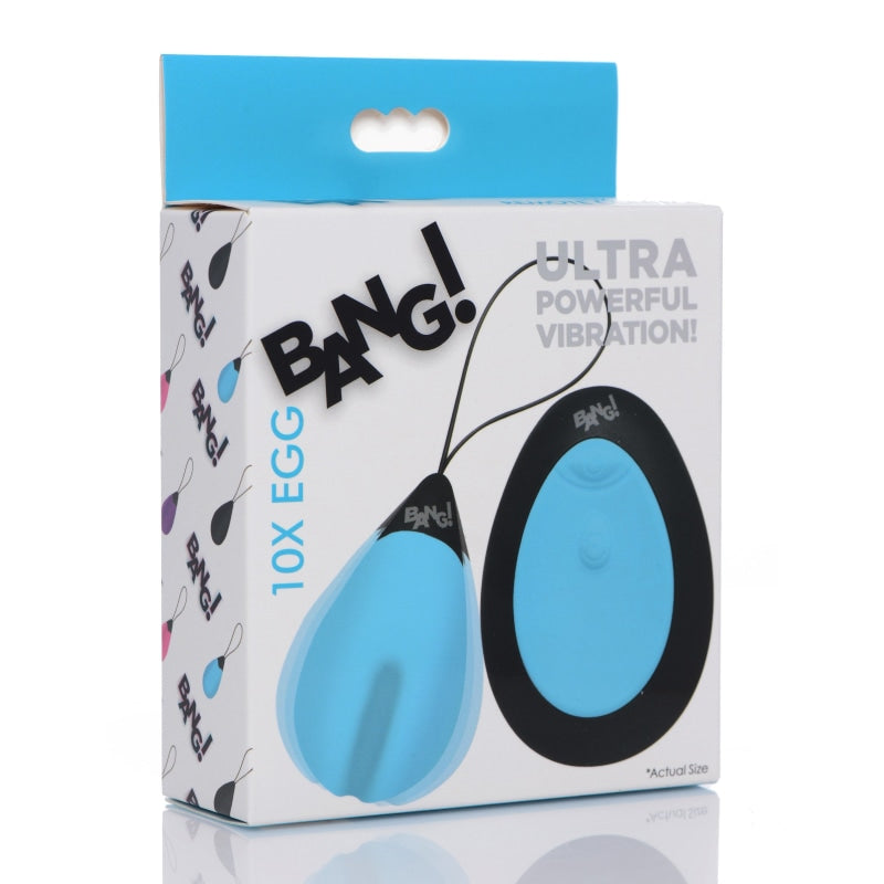 Bang - 10x Silicone Vibrating Egg - Blue - Eggs & Bullets
