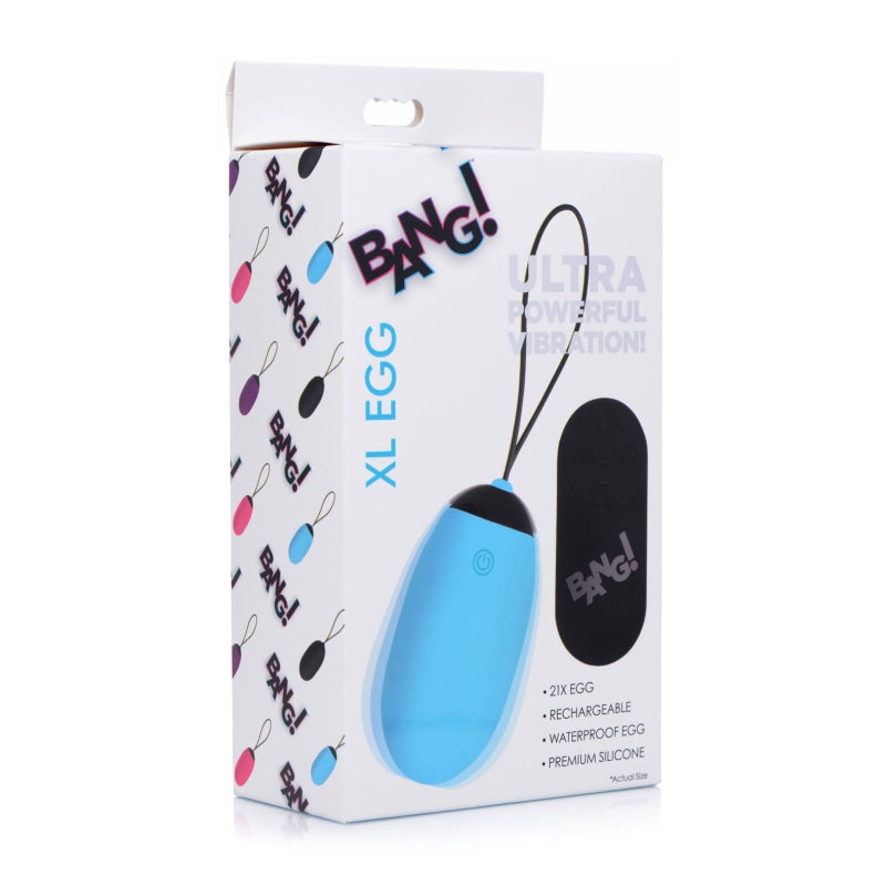 Bang XL Silicone Vibrating Egg - Blue