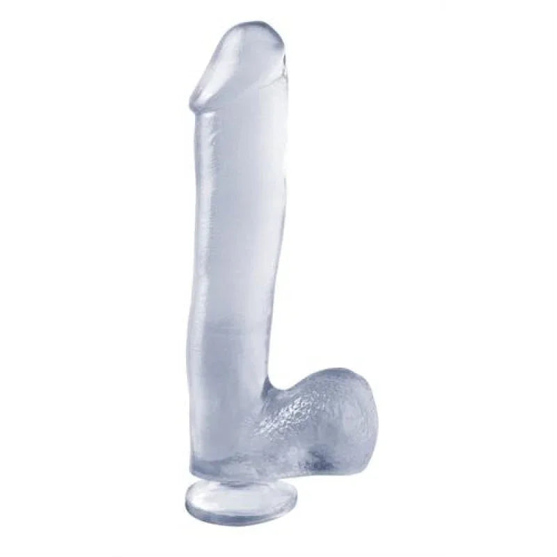 Basix Rubber Works - 10 Inch Dong With Suction Cup - Clear - MyPleasure