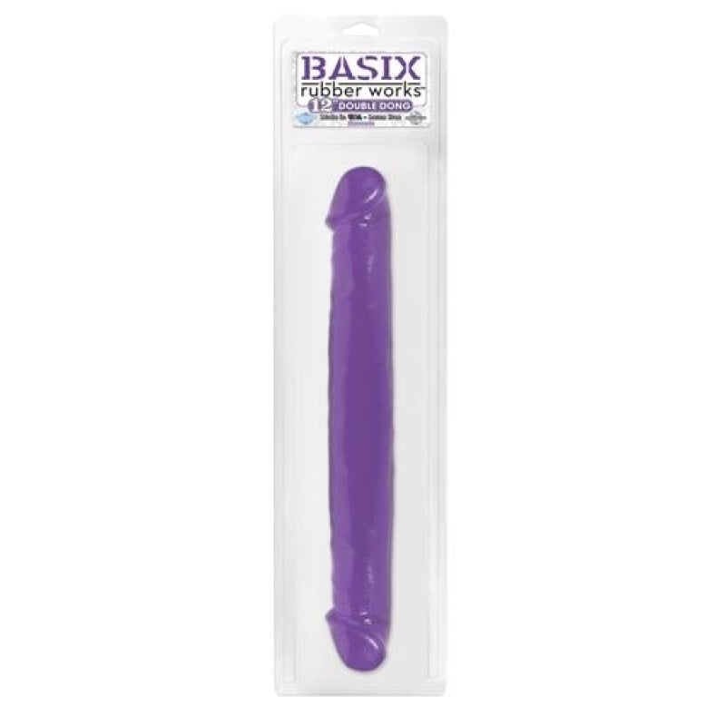 Basix Rubber Works 12 Inch Double Dong - Purple PD4305-12