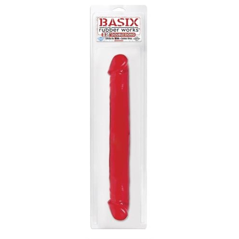 Basix Rubber Works 12 Inch Double Dong - Red PD4305-15