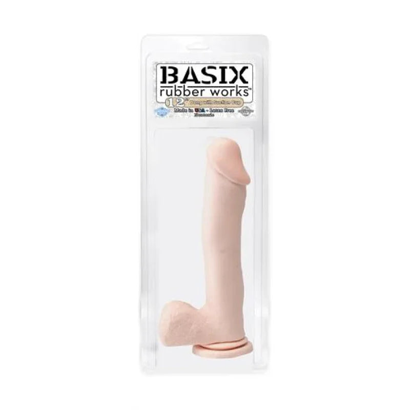 Basix Rubber Works 12 Inch Suction Cup Dong - MyPleasure
