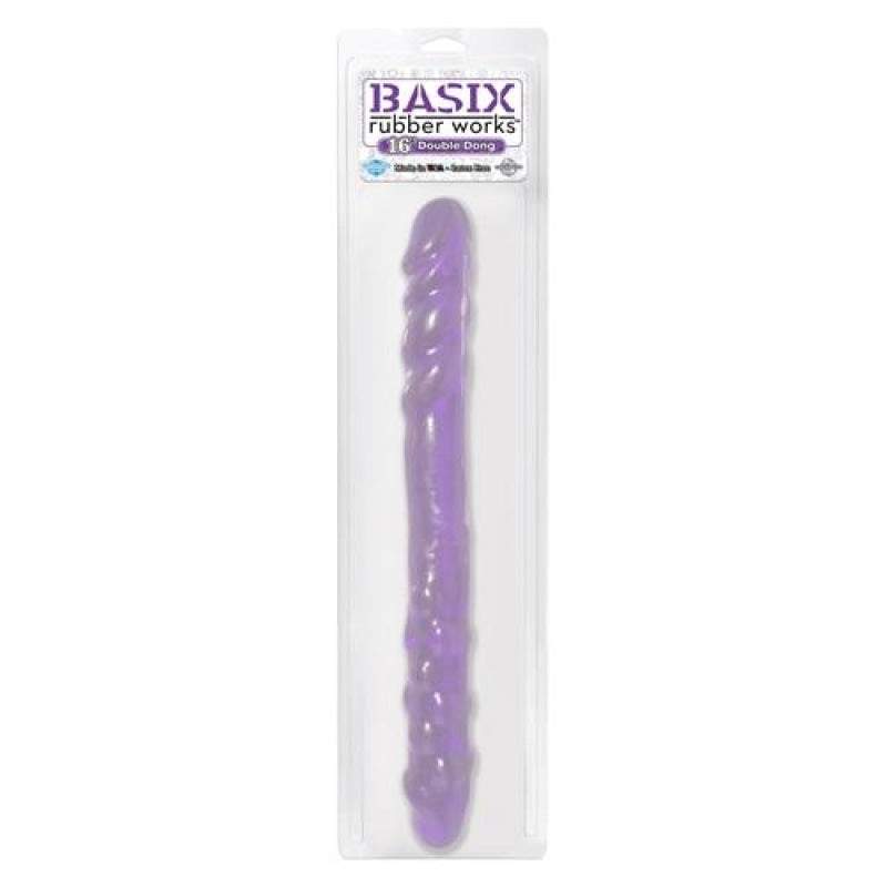 Basix Rubber Works 16 Inch Double Dong - Purple PD4300-12