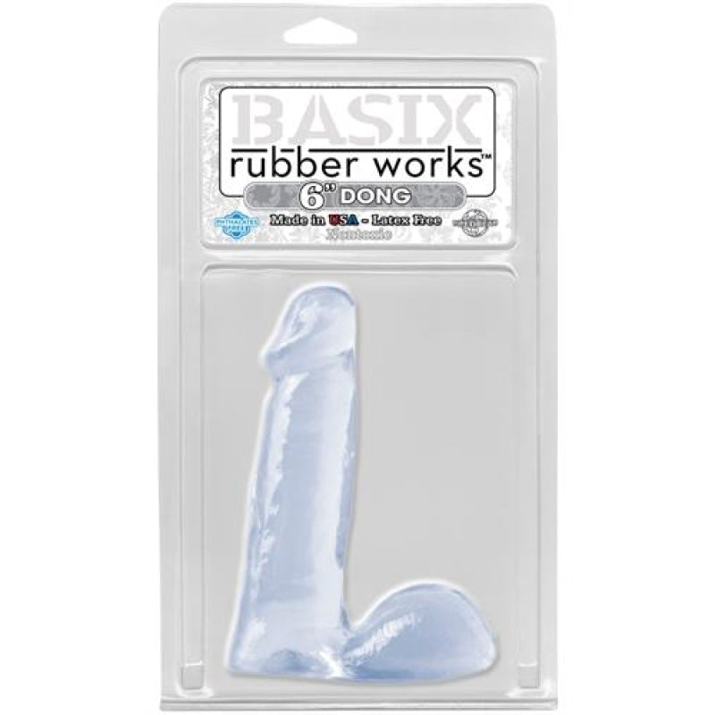 Basix Rubber Works - 6 Inch Dong - Clear PD4201-20