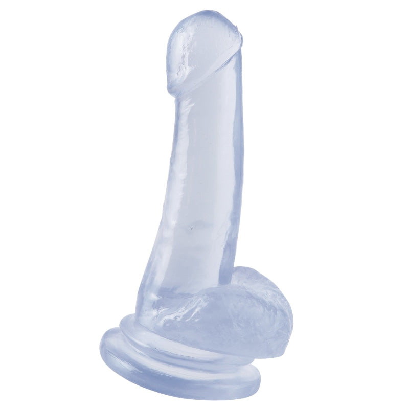 Basix Rubber Works 8 Inch Dong With Suction Cup -  Clear