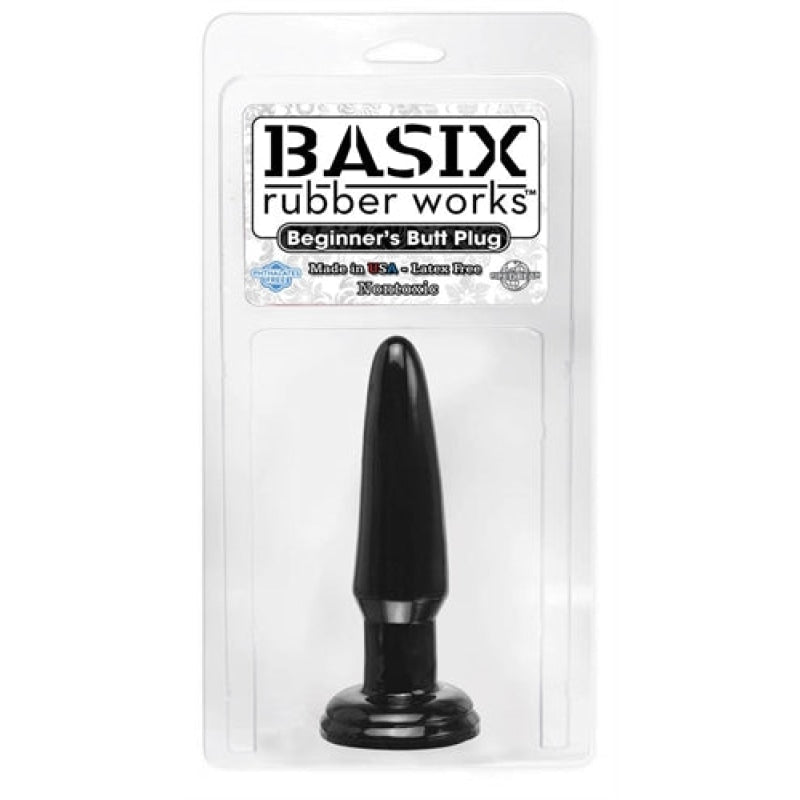 Basix Rubber Works - Beginner's Butt Plug - Black