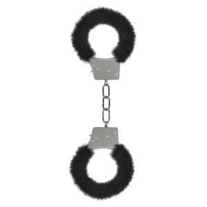 Beginner's Furry Handcuffs - Black - MyPleasure