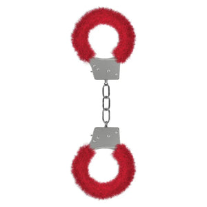 Beginner's Furry Handcuffs - Red - MyPleasure