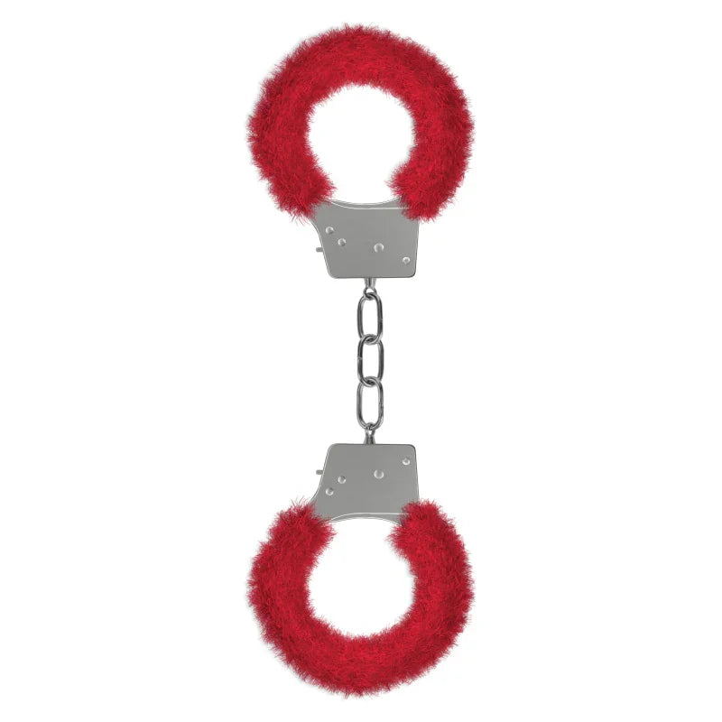 Beginner's Furry Handcuffs - Red - MyPleasure