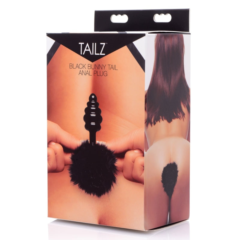 Black Bunny Tail Anal Plug