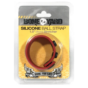 Boneyard Silicone Ball Strap 4cm Stretcher - Red - MyPleasure