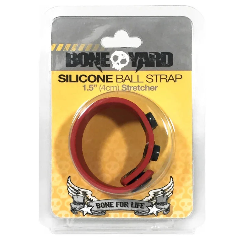 Boneyard Silicone Ball Strap 4cm Stretcher - Red - MyPleasure