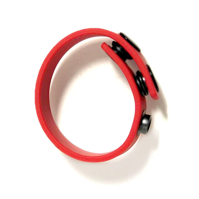 Boneyard Silicone Cock Strap 3 - Snap Ring - Red - MyPleasure