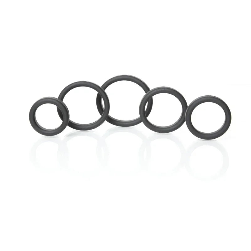 Boneyard Silicone Ring 5 Pc Kit - Black - MyPleasure
