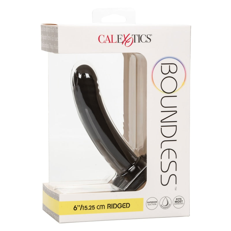 Boundless Ridged - 6 Inch - Black - Dildos & Dongs