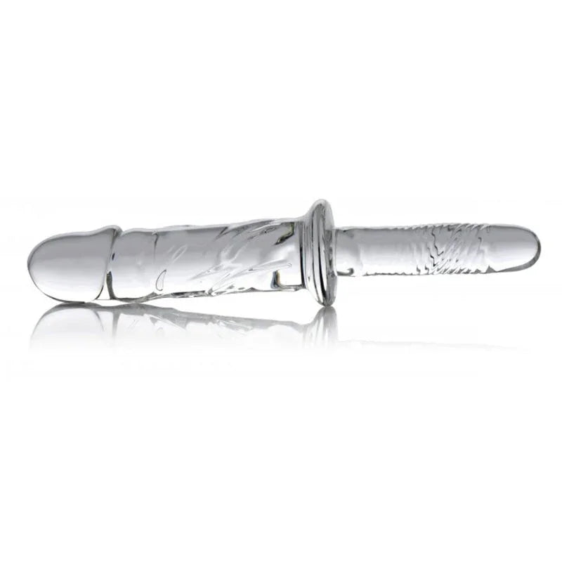 Brutus Glass Dildo Thruster - Clear - MyPleasure